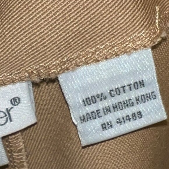 Together Womens Tan Flared Midi Skirt W/ Side Buckles & Back Pocket Size 4 100% - Picture 5 of 9